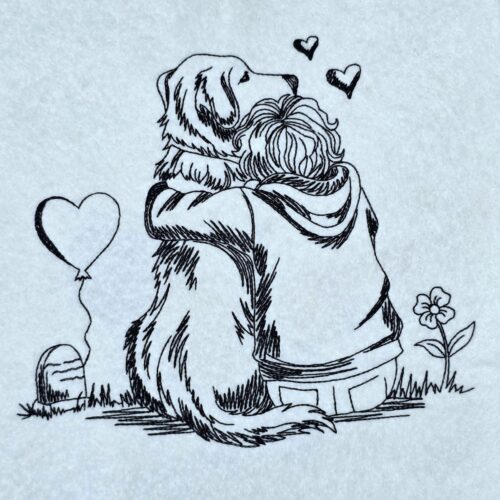 boy-and-dog-forever-friendship-line-art