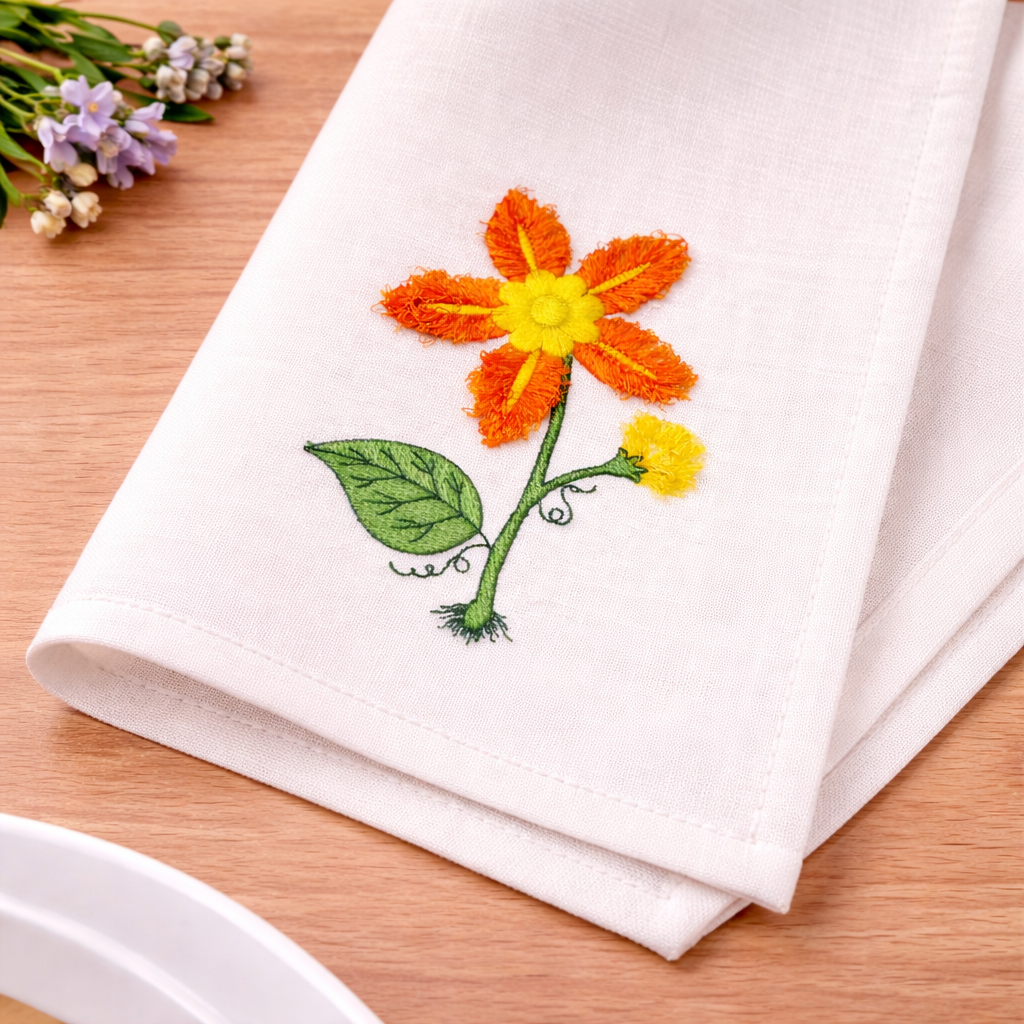 fringe-orange-flower-with-leaf