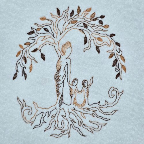 mother-children-tree-of-life-line-art