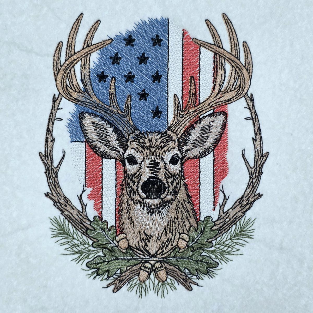 deer-with-american-flag