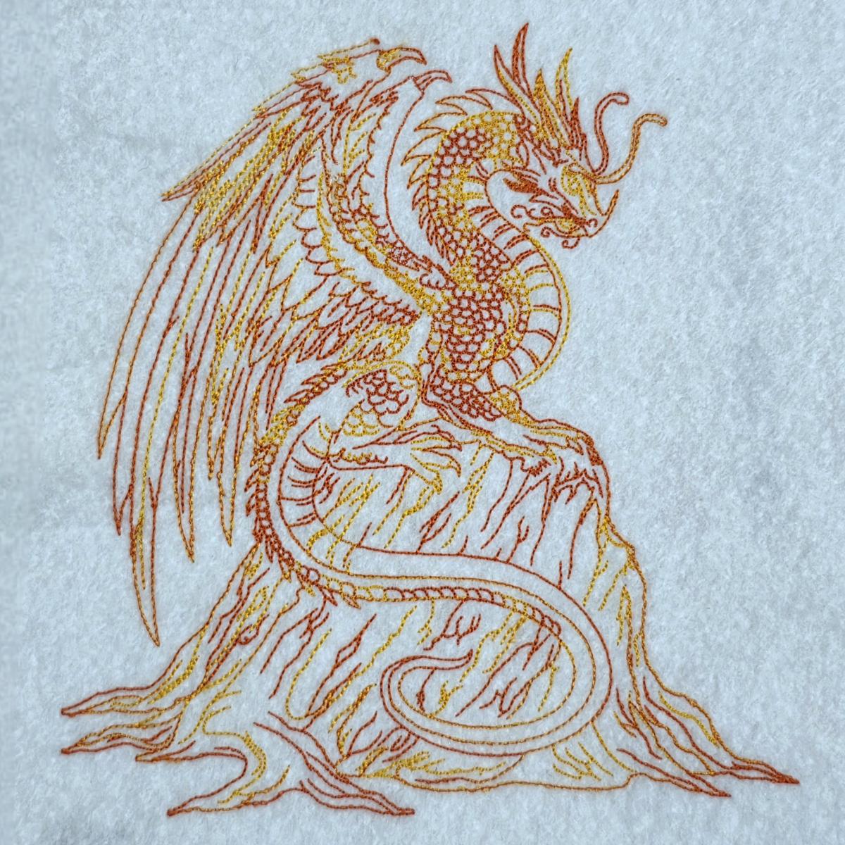 dragon-on-cliff-line-art