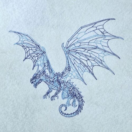 dragon-with-wings-line-art