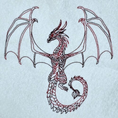 flying-dragon-line-art