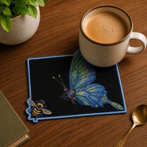 midnight-honey-bee-and-butterfly-ith-mug-rug-Machine-Embroidery-Design