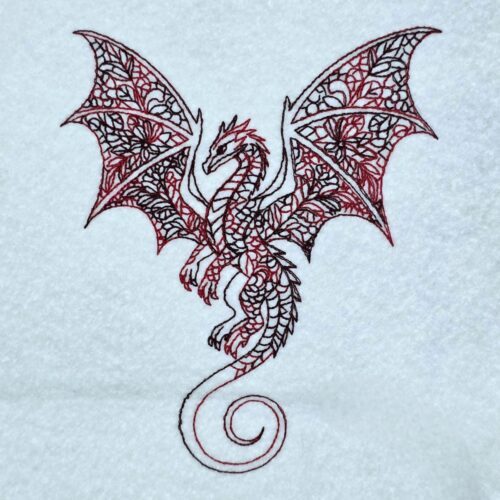 mystical-dragon-line-art