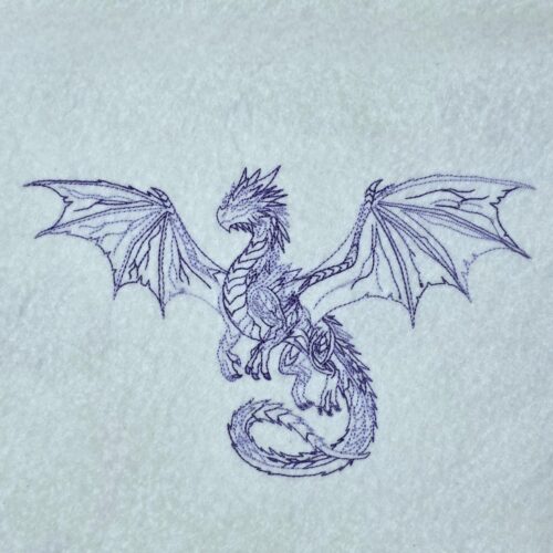 spiral-tailed-dragon-line-art