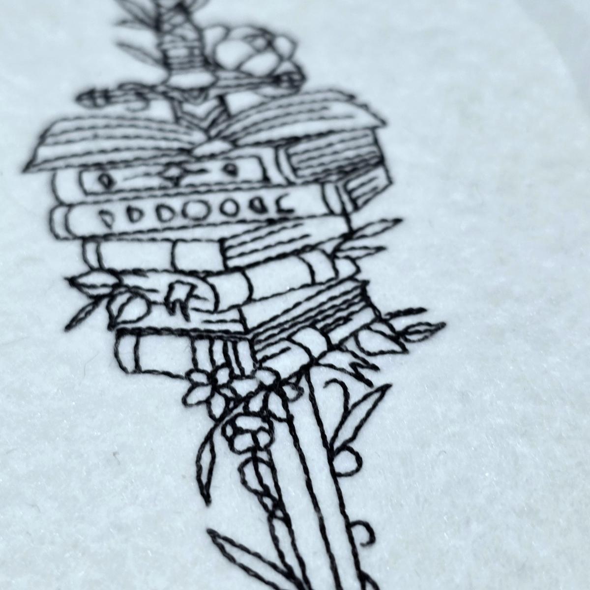 sword-and-books-fantasy-line-art-embroidery-design