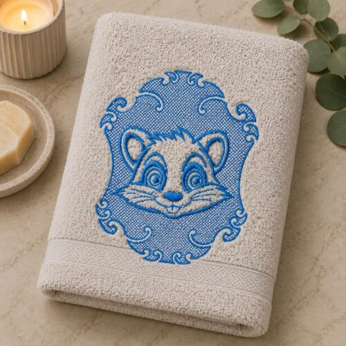 raccoon-face-embossed