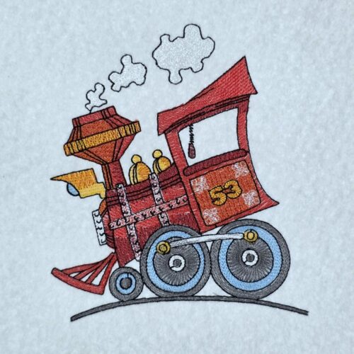 red-steam-train