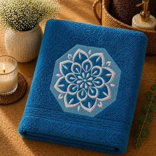 white-floral-hexagon-embossed