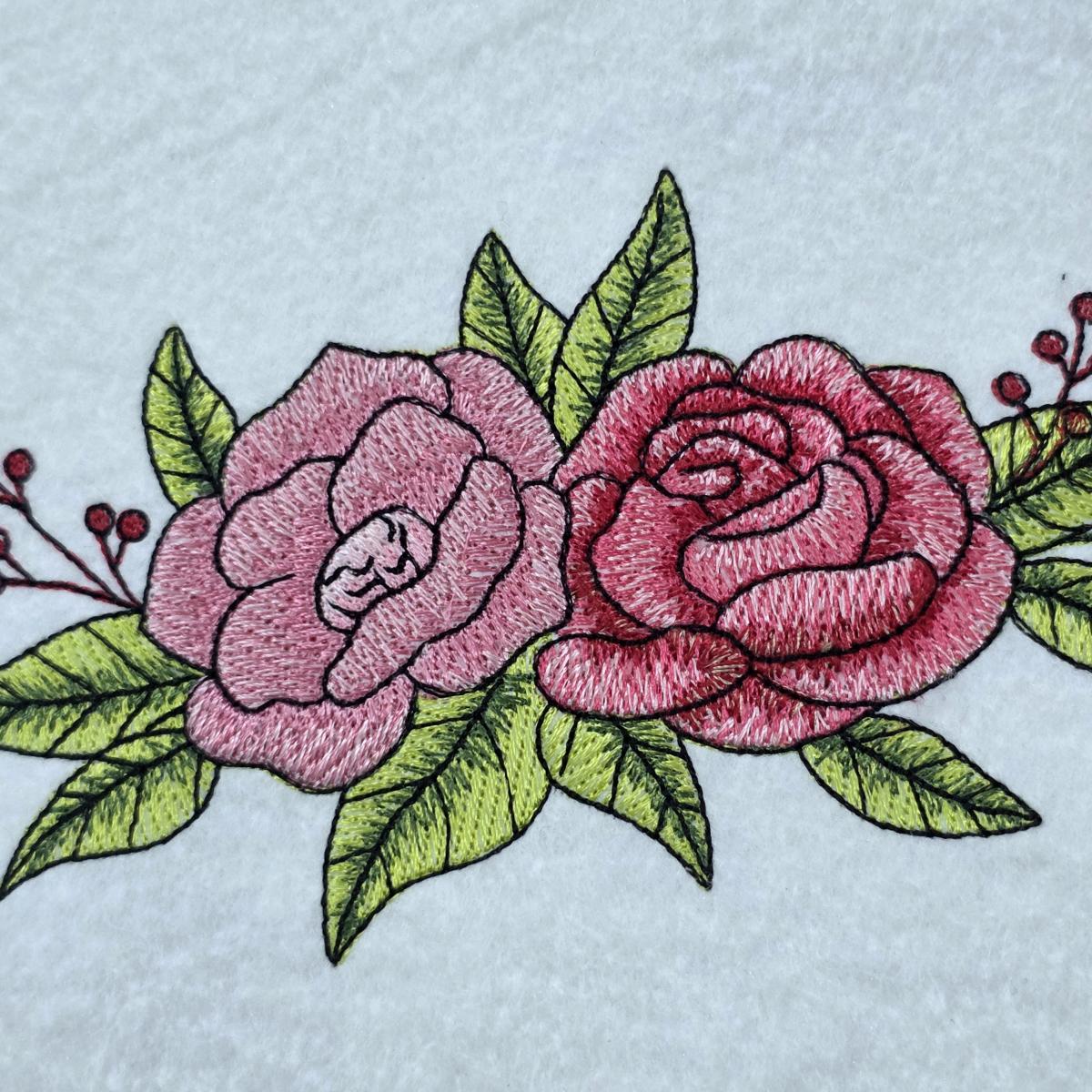 pink-roses-cluster-embroidery-design
