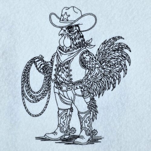 cowboy-rooster-line-art