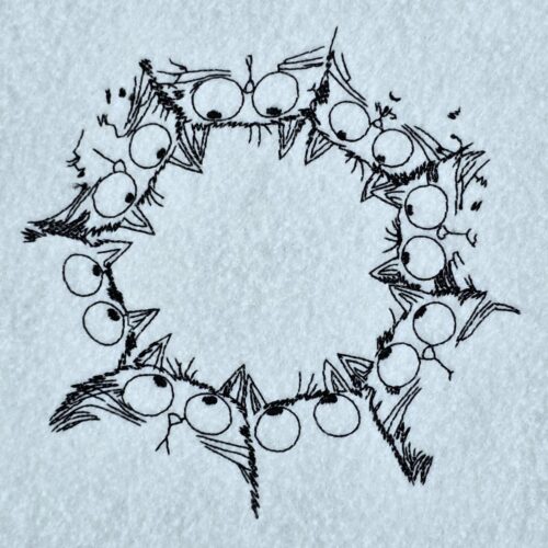 curious-cats-wreath-line-art