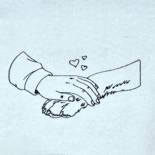 Hand And Paw Line Art