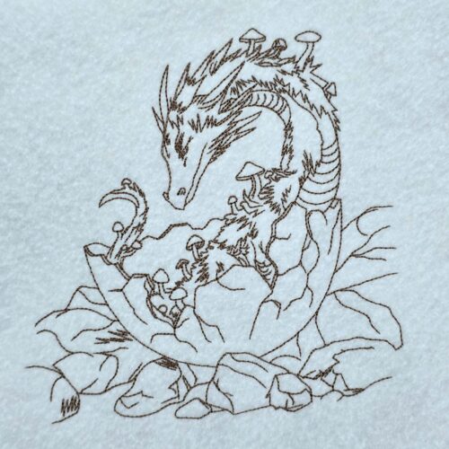 Hatching Dragon Line Art
