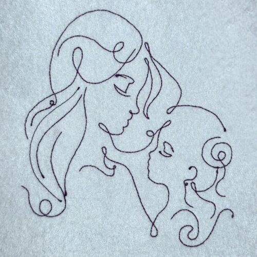 mother-and-baby-bond-line-art
