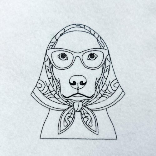stylish-dog-line-art