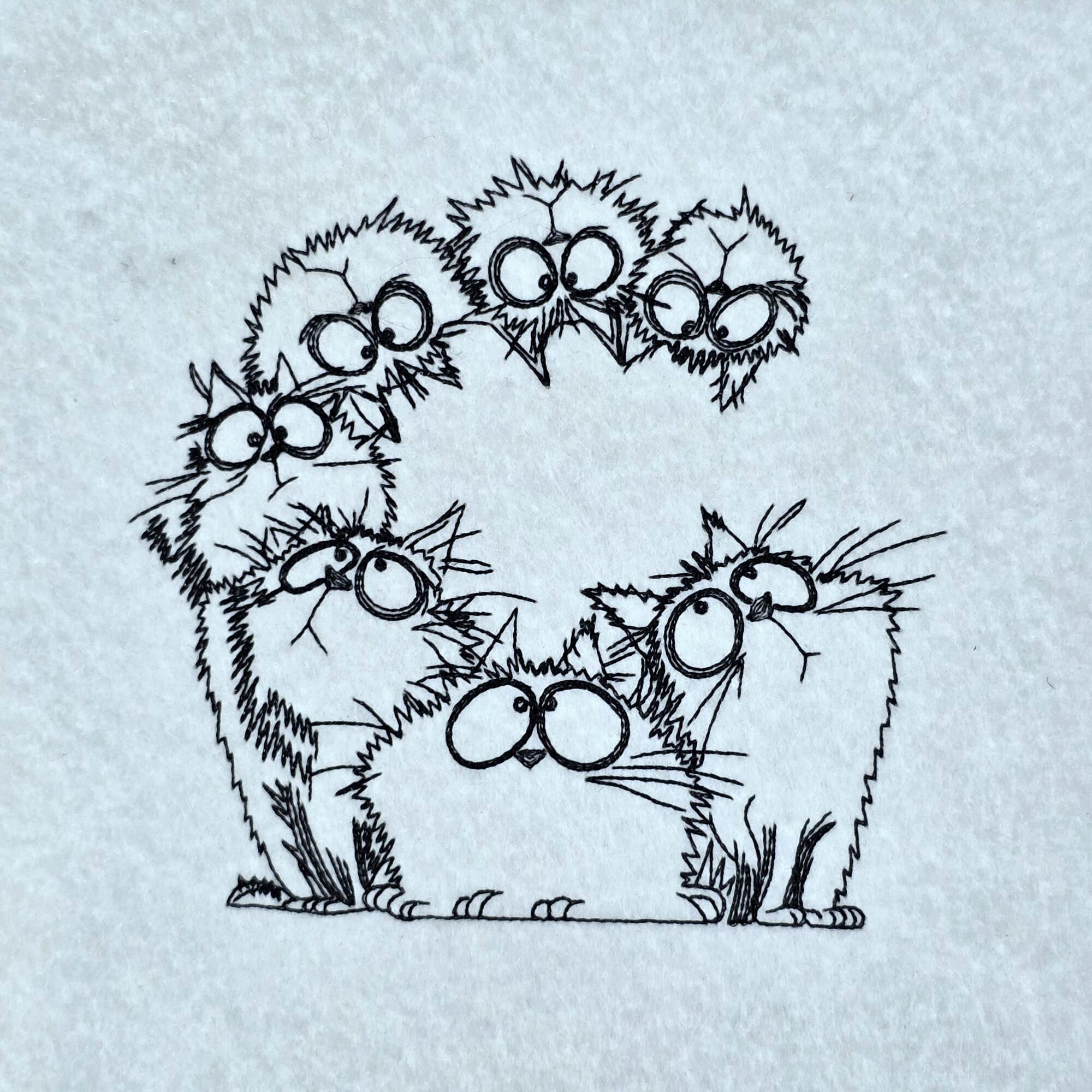 Unsure Cats Line Art