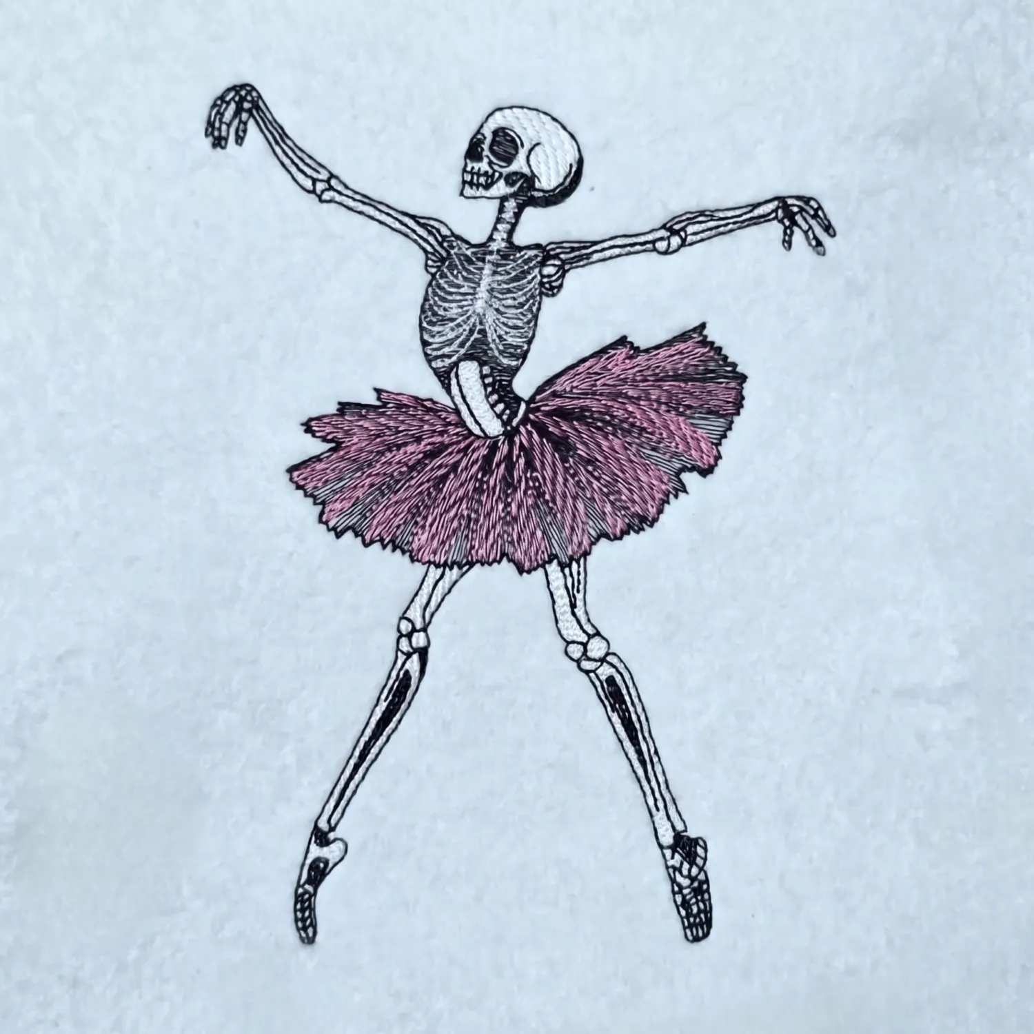 Ballerina Skeleton With Pink Tutu