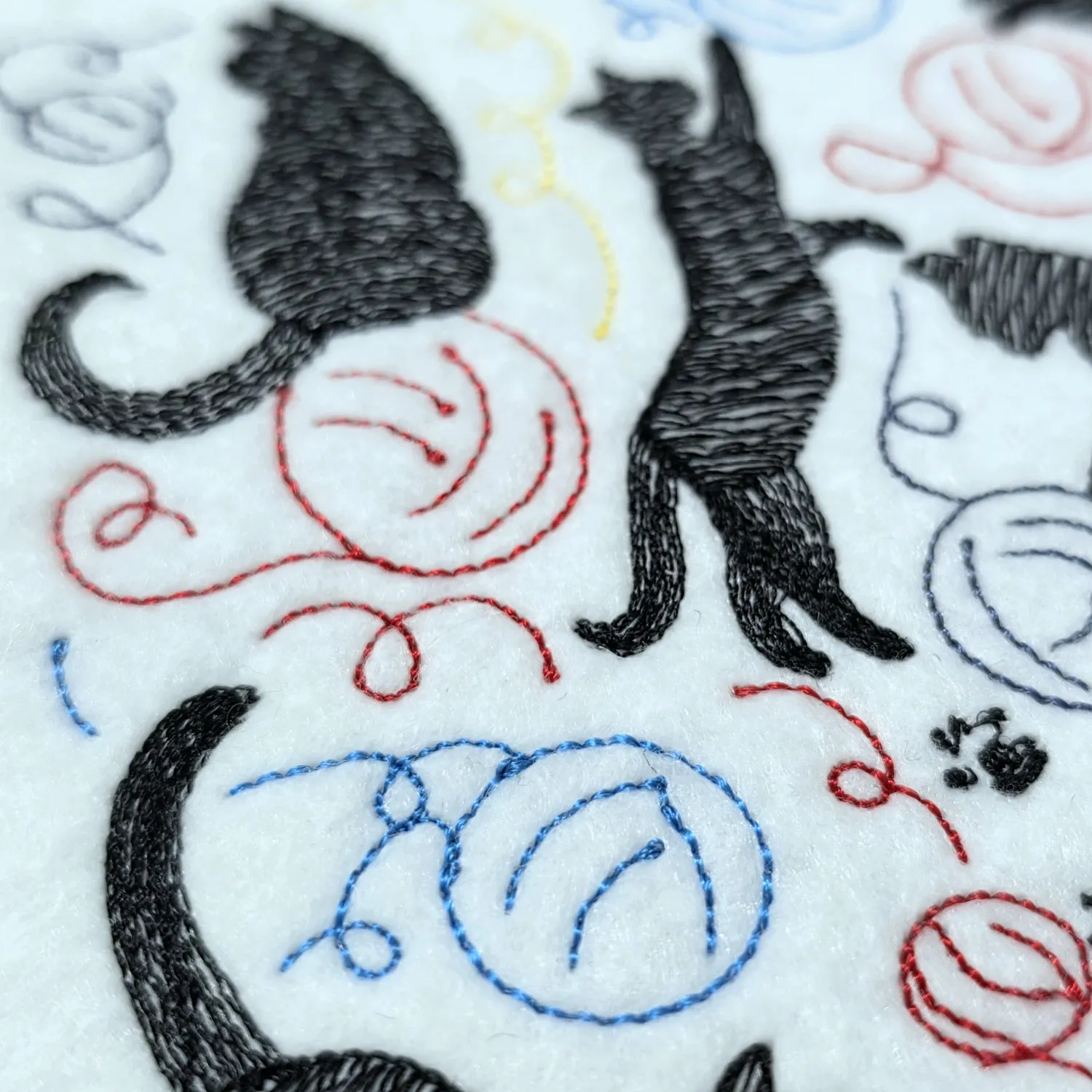 Cats And Yarn embroidery design
