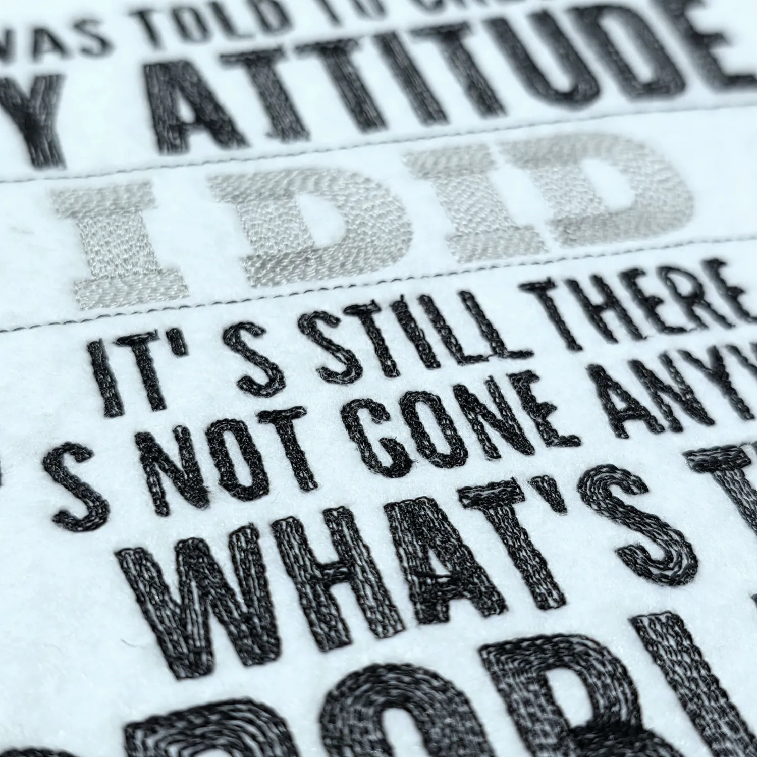 Check My Attitude Sassy Quote embroidery design