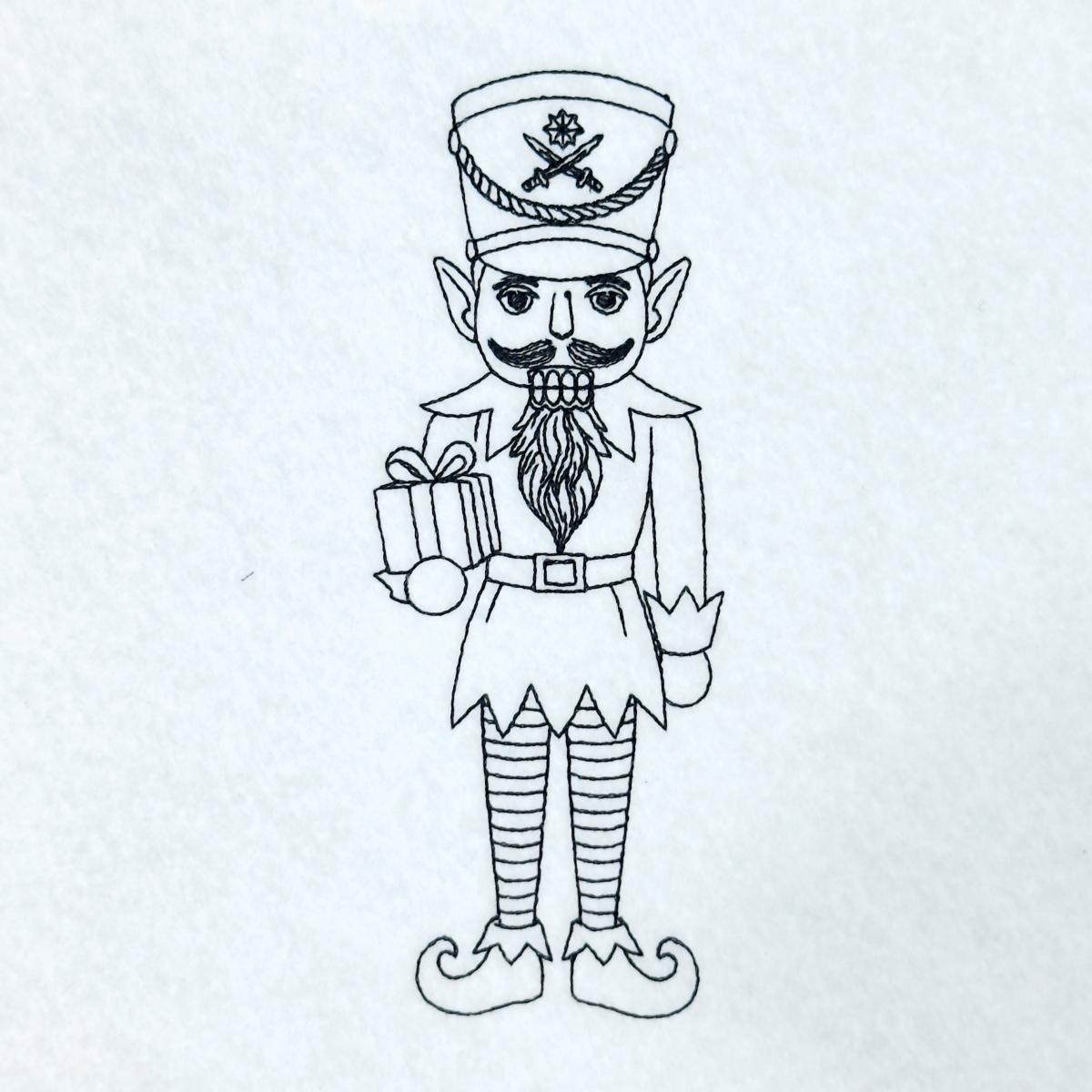 christmas-elf-nutcracker-line-art