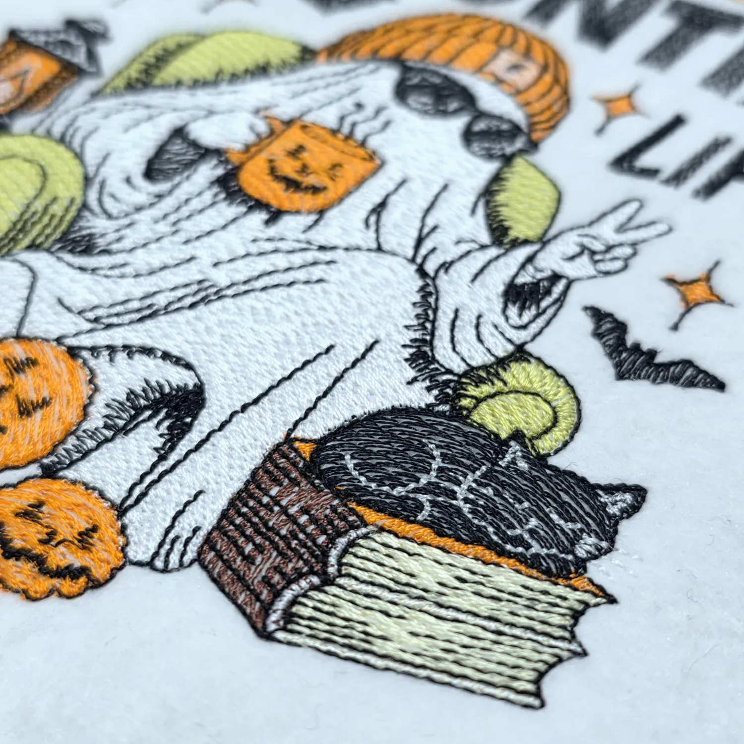 Cozy Halloween Ghost embroidery design