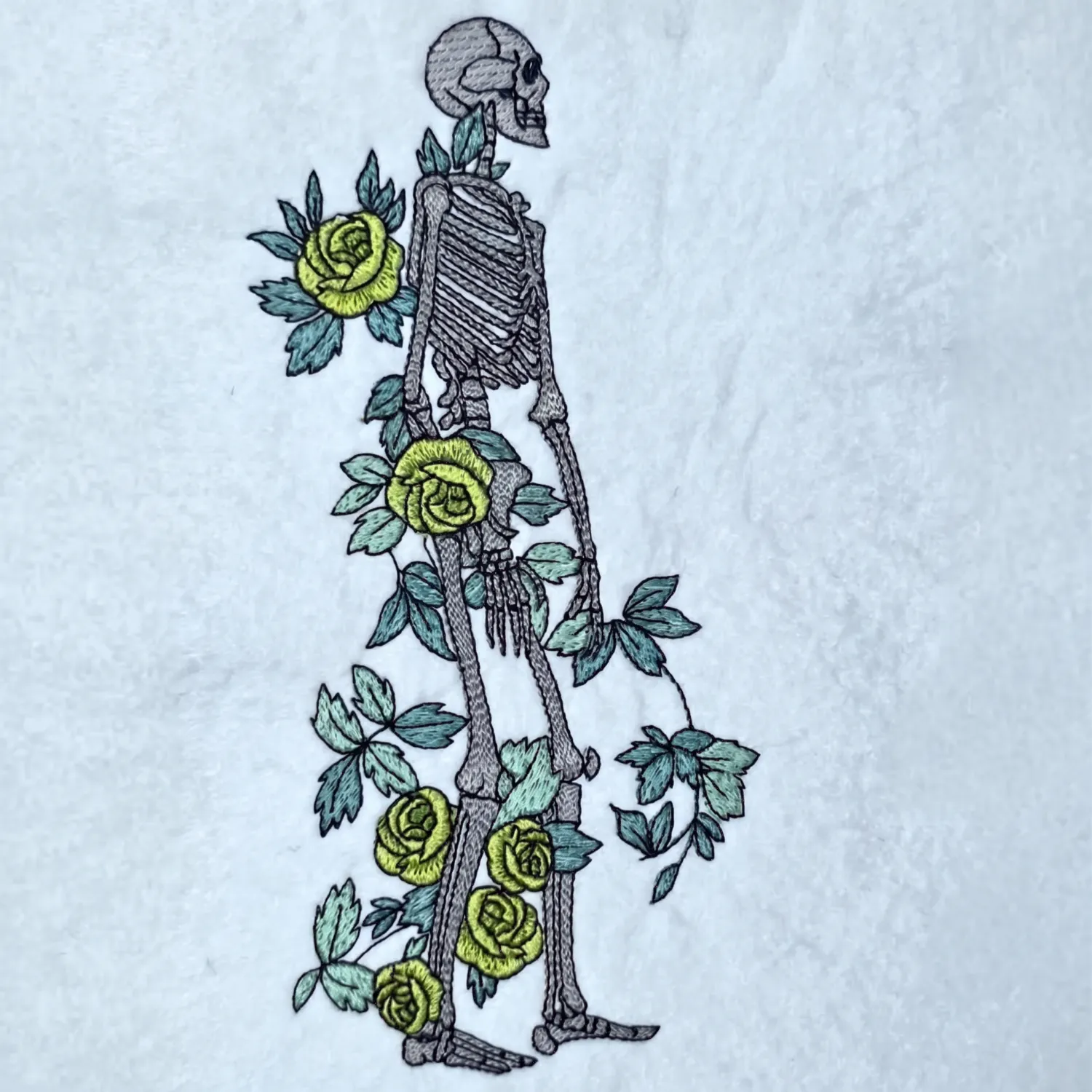 Floral Skeleton With Roses