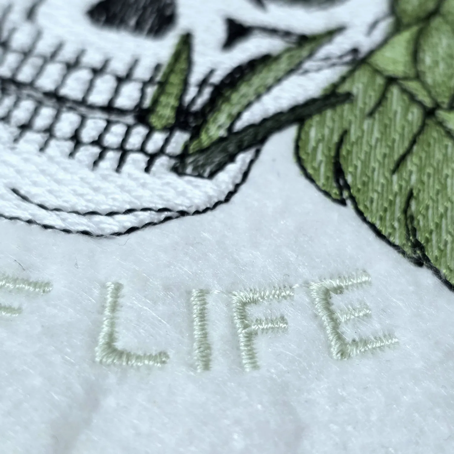 Full Of Life Botanical Skull embroidery design