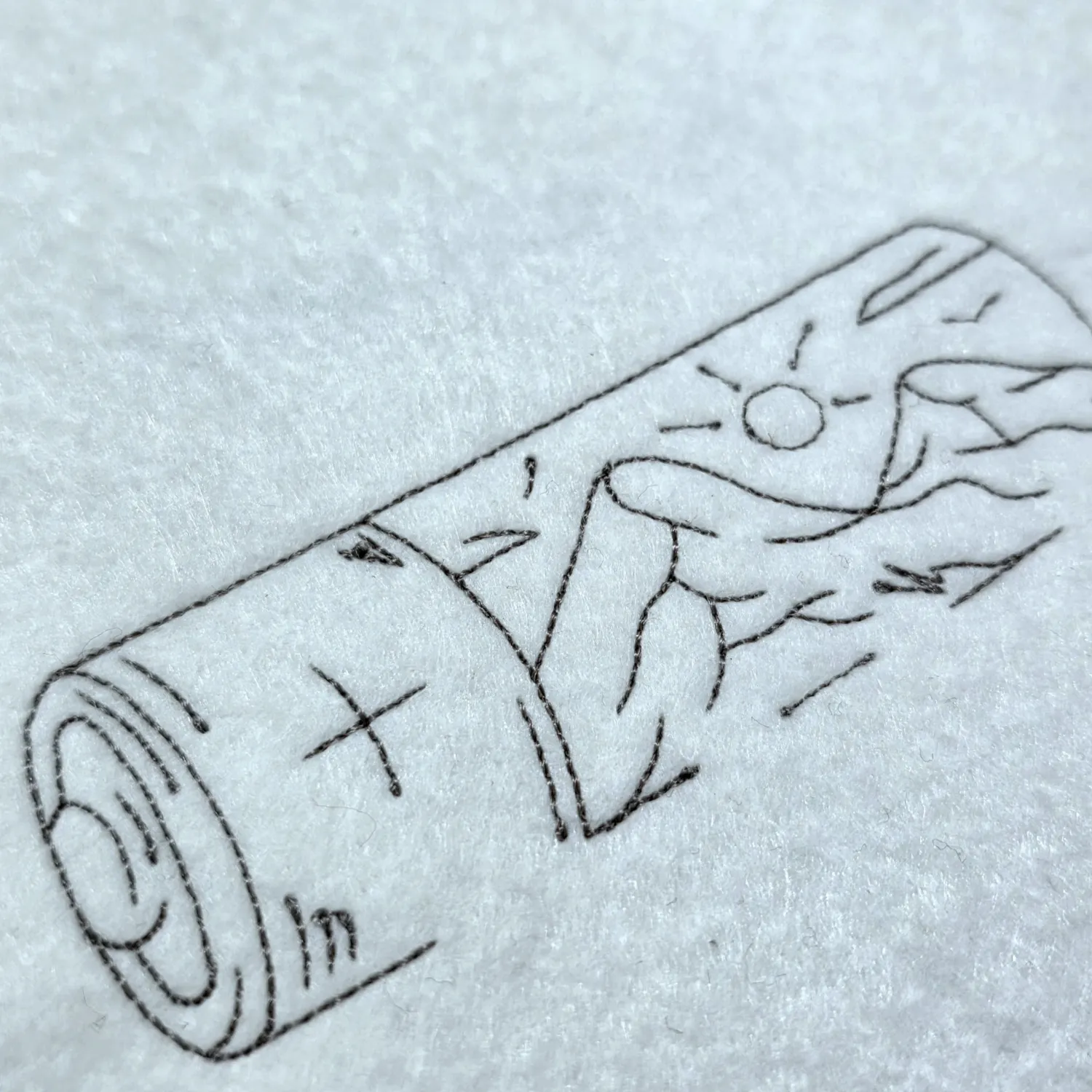 Mountain Battery Sketch embroidery design