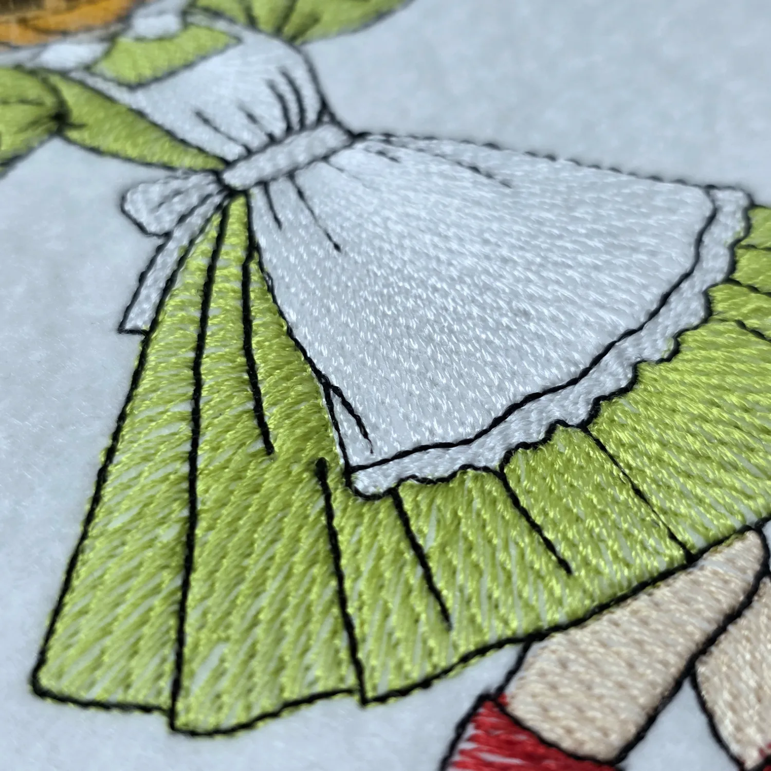 Pumpkin Headed Girl embroidery design
