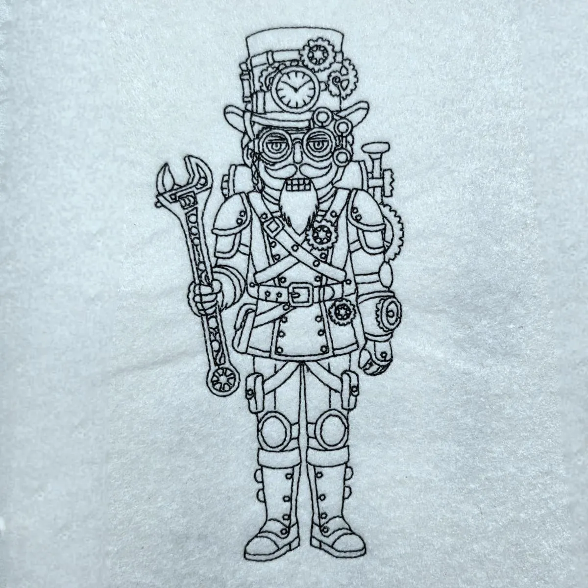 steampunk-clockwork-nutcracker-line-art