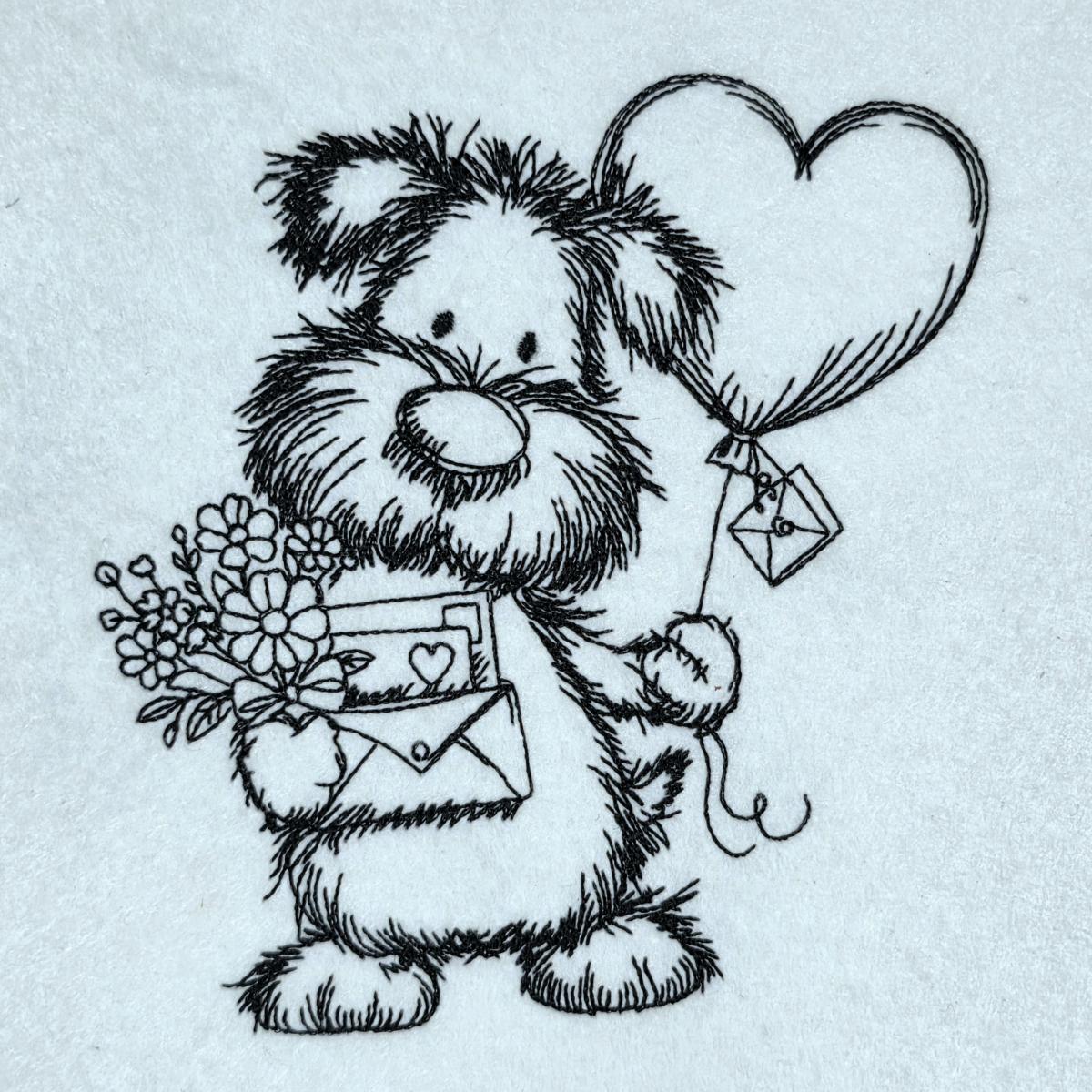 sweet-puppy-with-heart-balloon-line-art