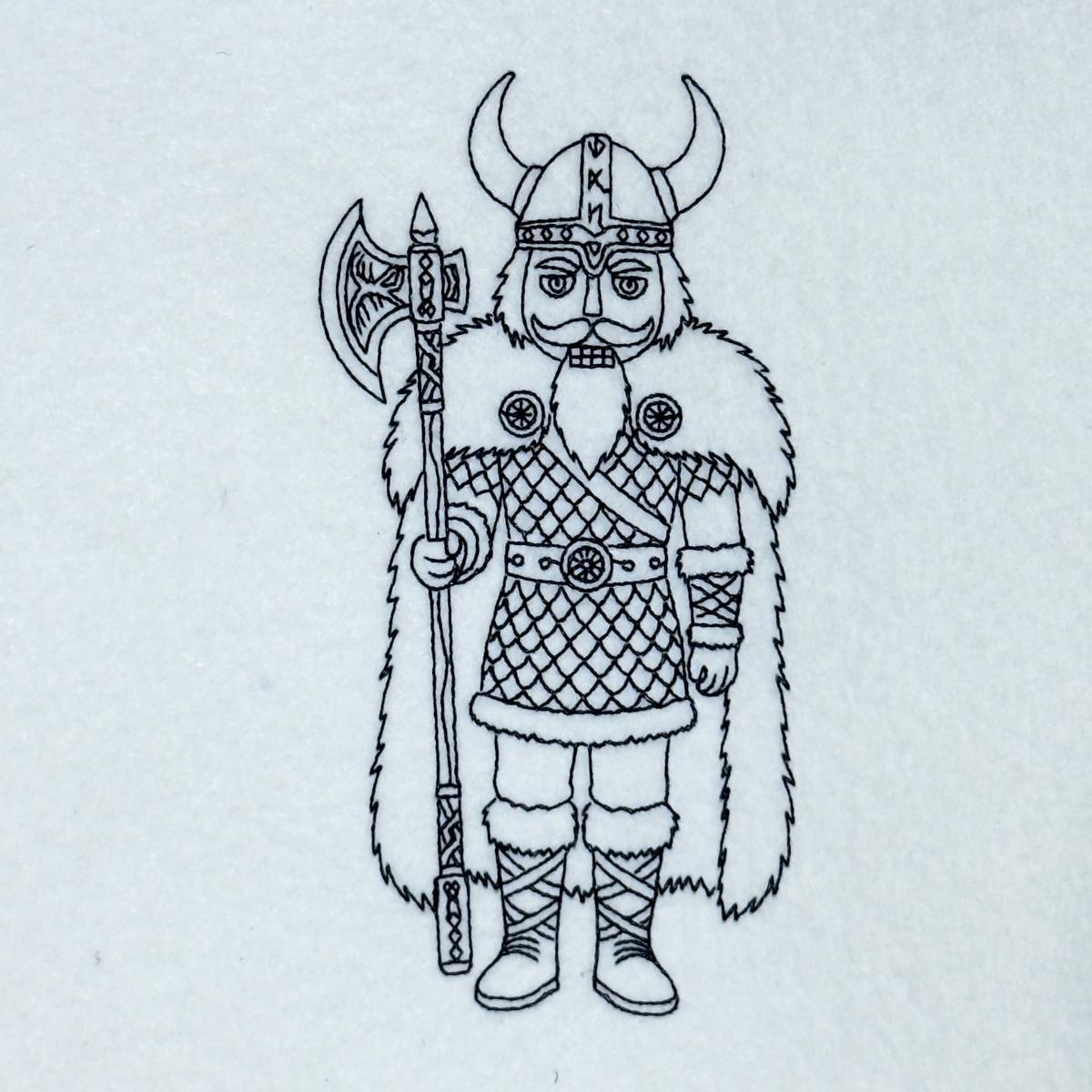 viking-warrior-nutcracker-line-art