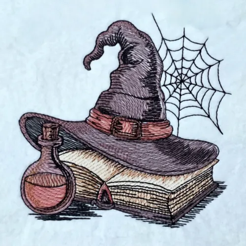 Witch Hat On Book