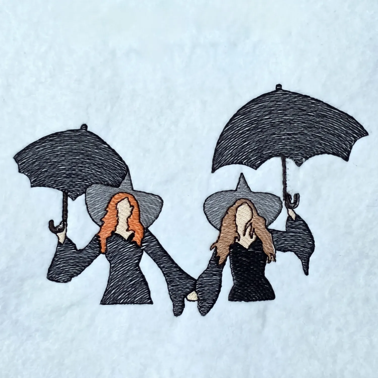 Witch Sisters With Umbrellas