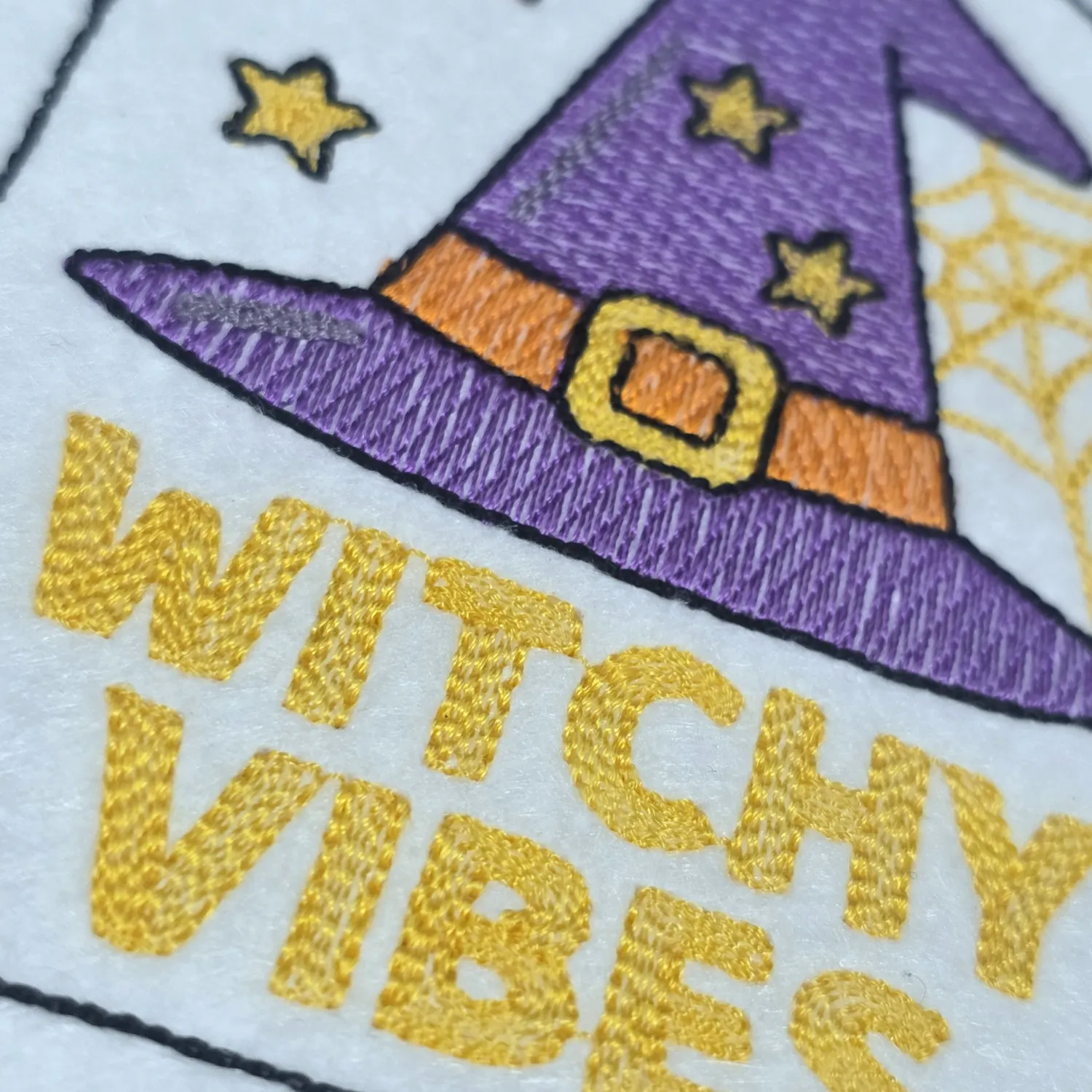 Witchy Vibes Halloween Quote embroidery design